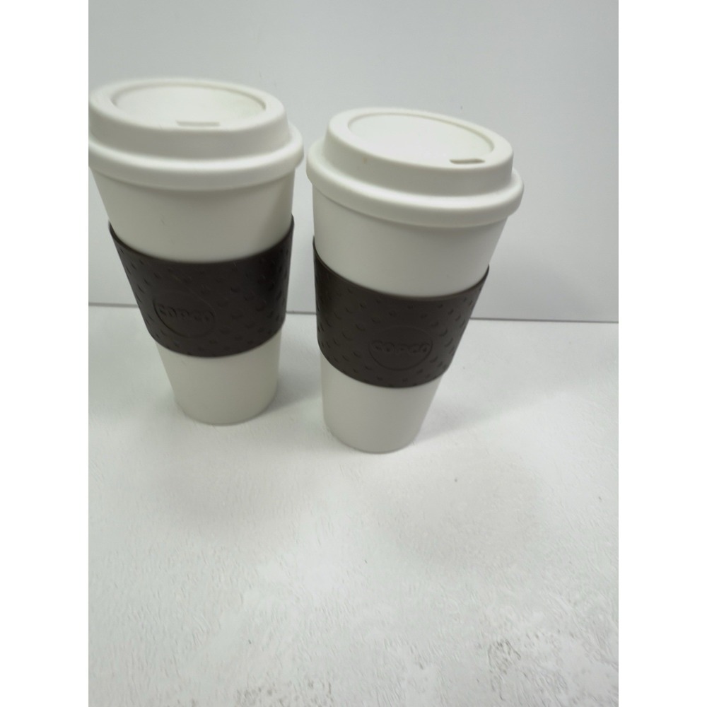 Copco Acadia Travel Coffee Mug Reusable Insulated BPA Free 16 Oz 2 Pack Brown